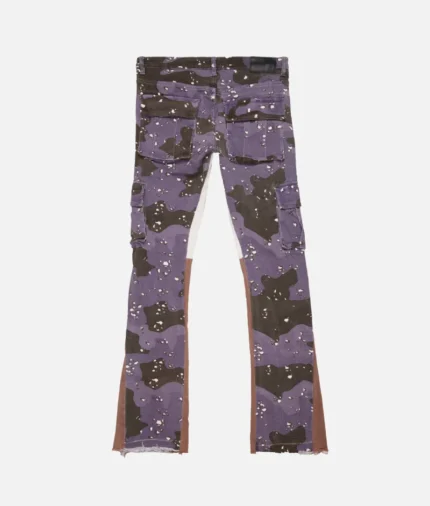 Valabasas Commander Purple Brown Stacked Jean