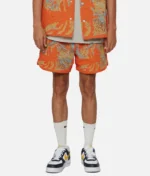 Valabasas Ghost Hands Orange Tapestry Shorts