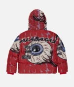 Valabasas Iq Red Tapestry Puffer Jacket