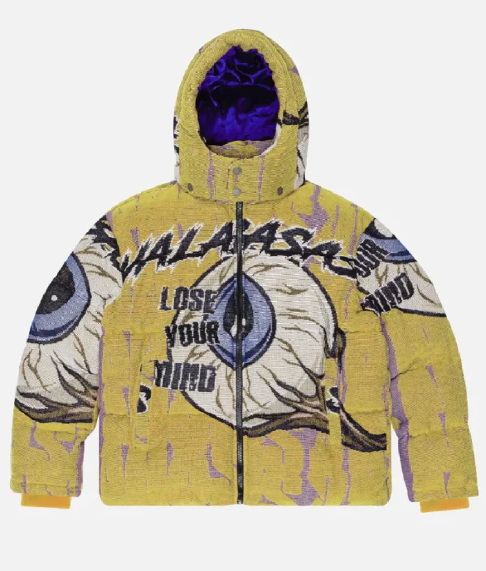 Valabasas Iq Yellow Tapestry Puffer Jacket