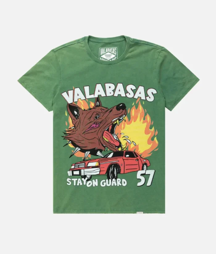 Valabasas On Guard Vintage Grass Green T-Shirt